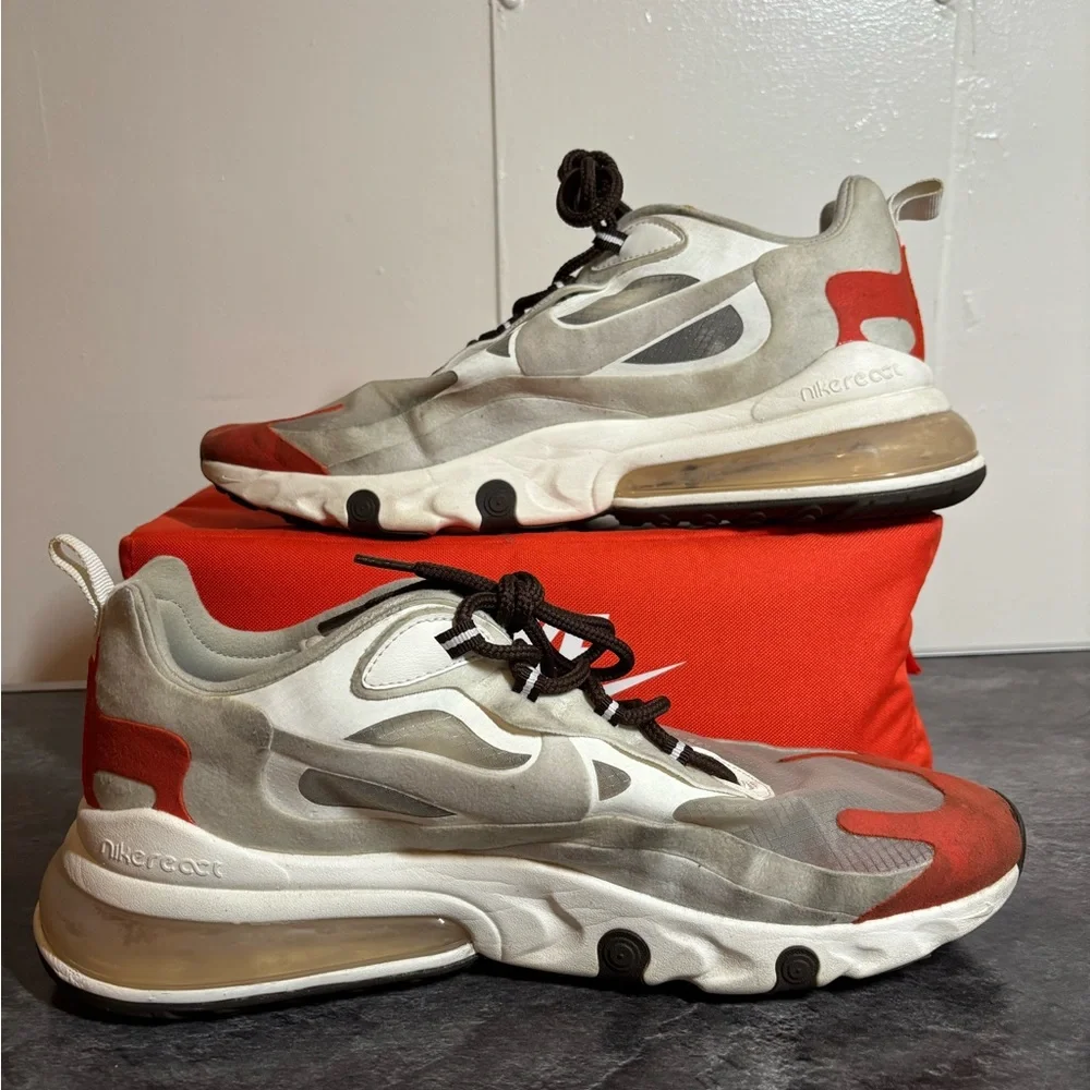 Nike Men's White and Red Sneakers - Picture 2 of 5